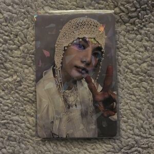 Collectible Photo Card Featuring Portrait with Crocheted Beanie